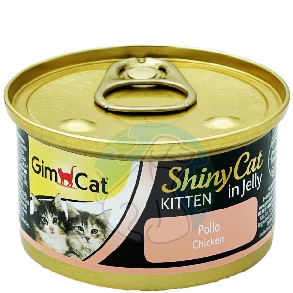 کنسرو شاینی بچه گربه مرغ 70گرمی GimCAT
